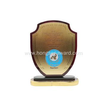 Stock Souvenir Wooden award plaque frame trophy